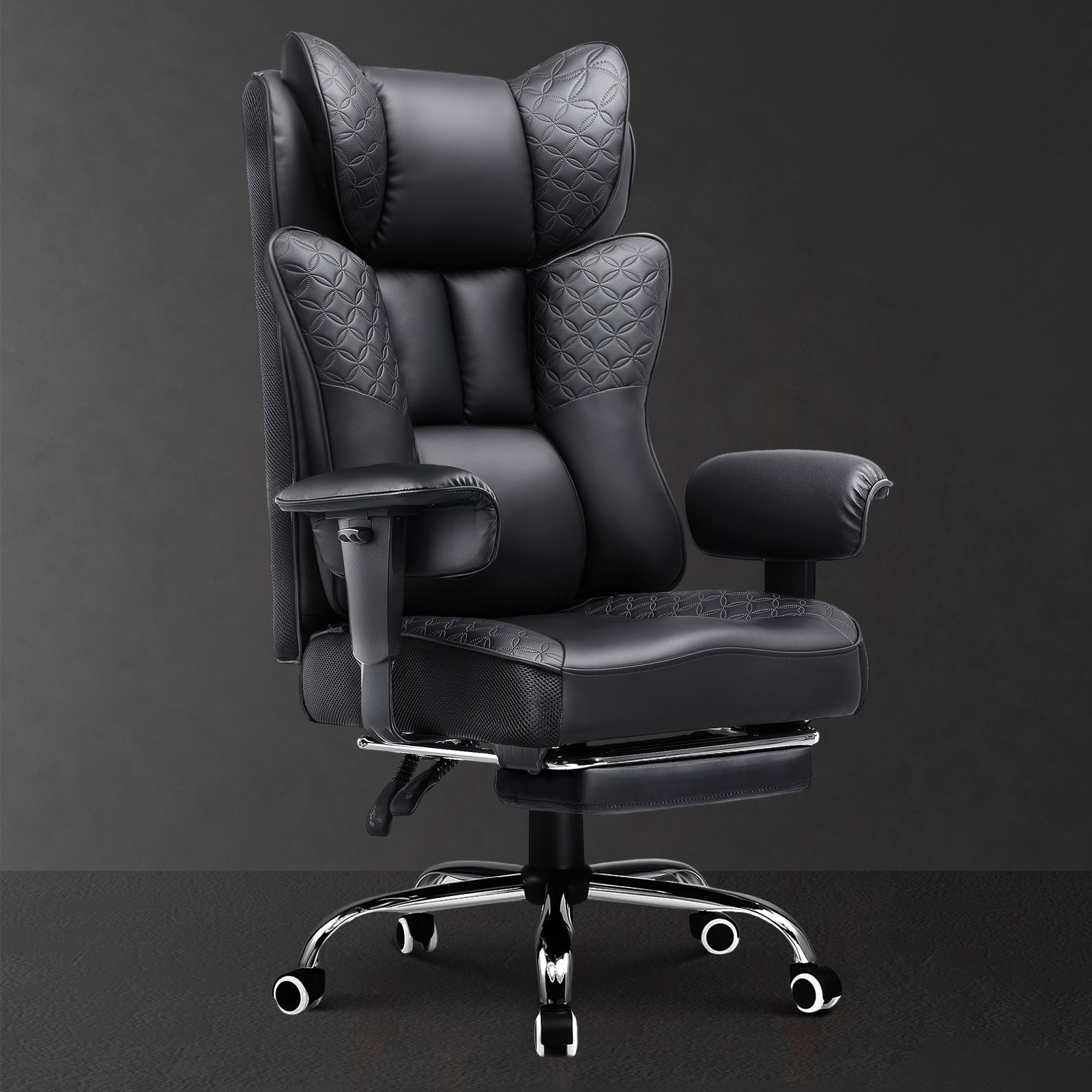Big & Tall Office Chair with Spring Lumbar Support 400LBS | COMHOMA