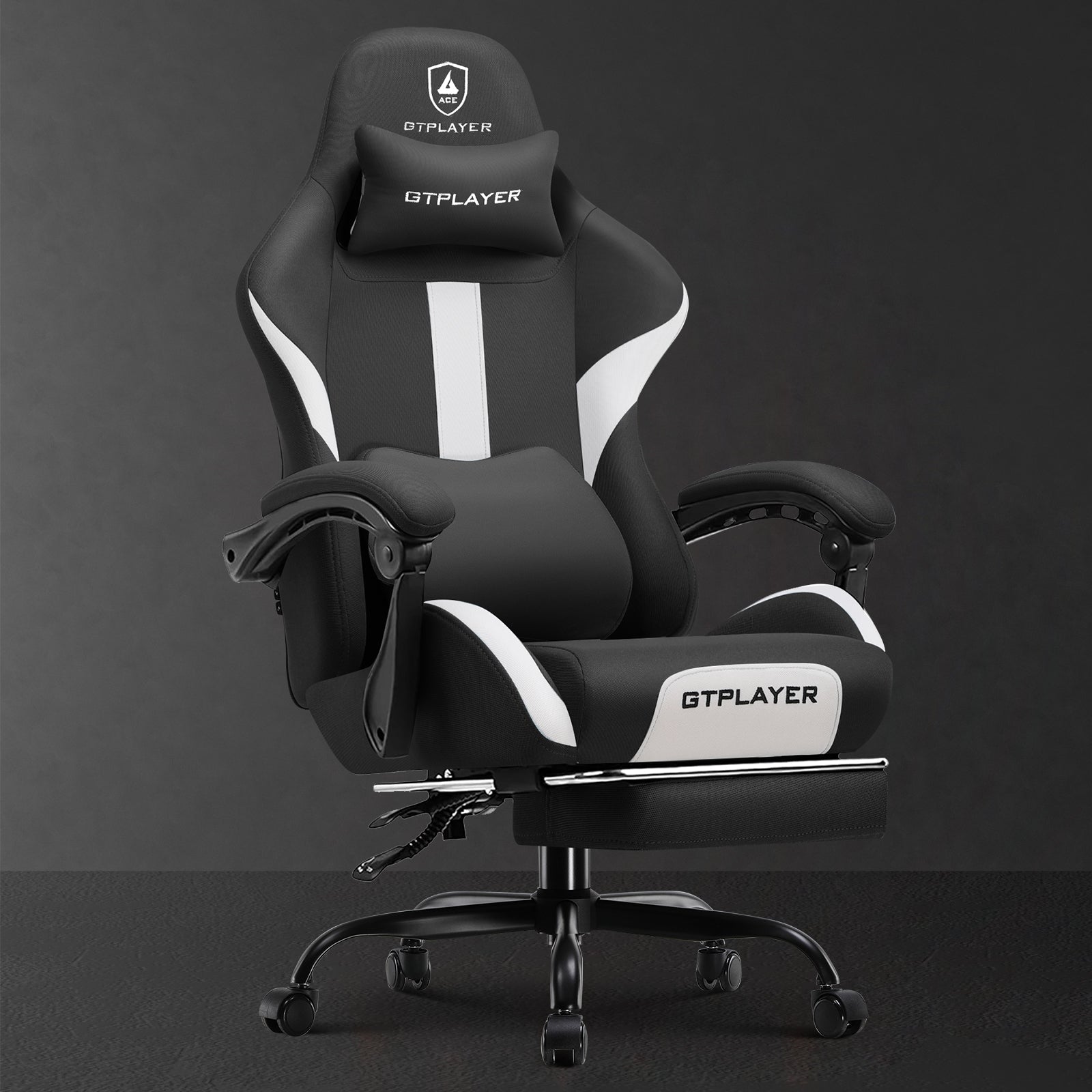 GTPLAYER GT905 Breathable Fabric Gaming Chair 300LBS with Footrest
