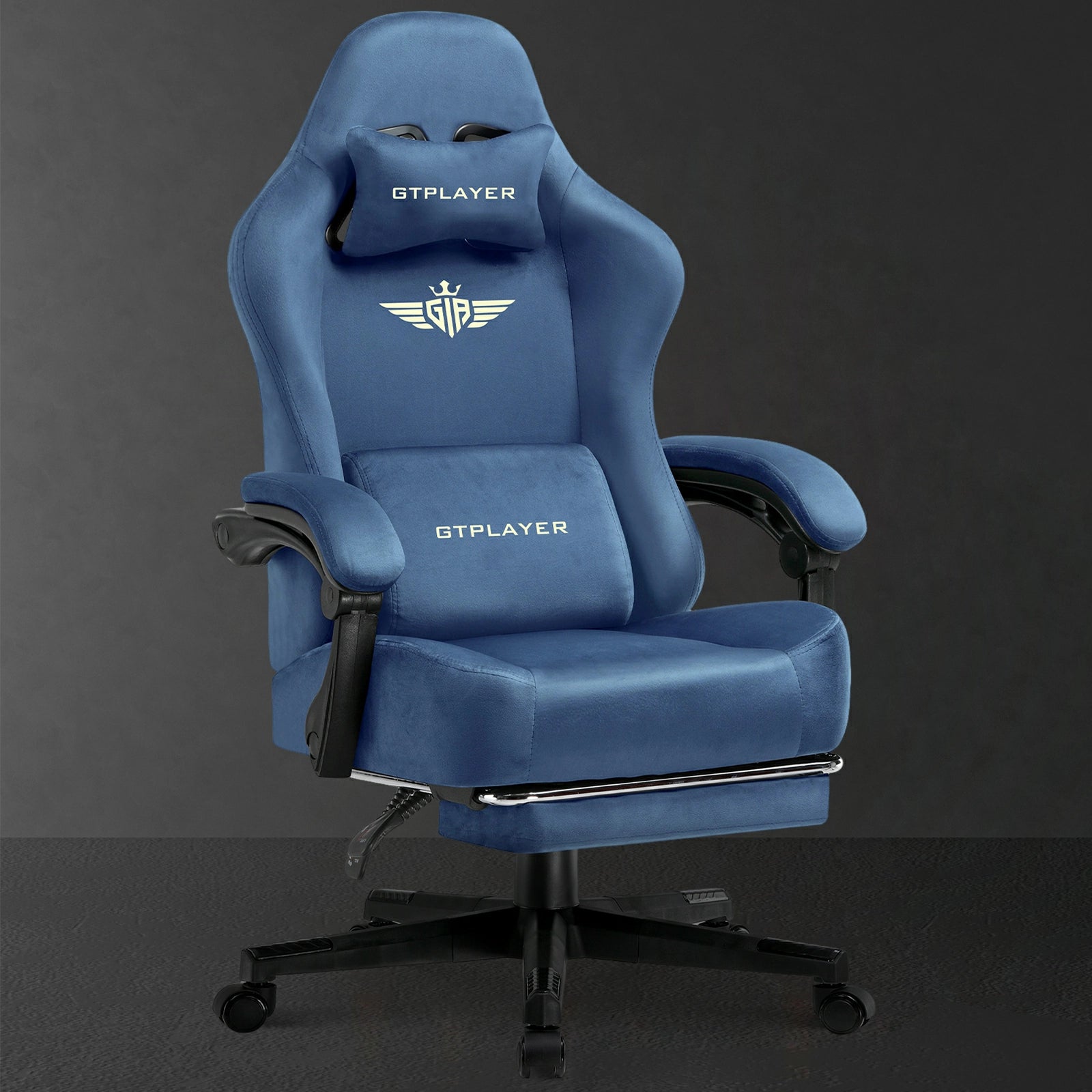 Fabric Gaming Chair with Lumbar Support & Ergonomic Design | GTPLAYER