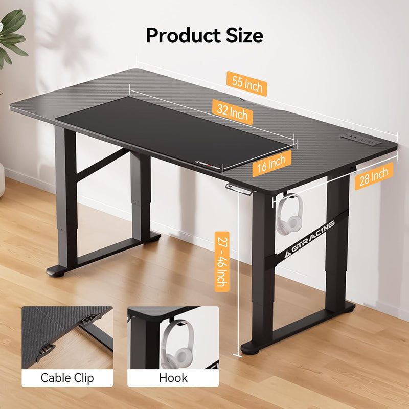Apex Series Standing Desk  GTS400-WMT - GTRacing Gaming Chair
