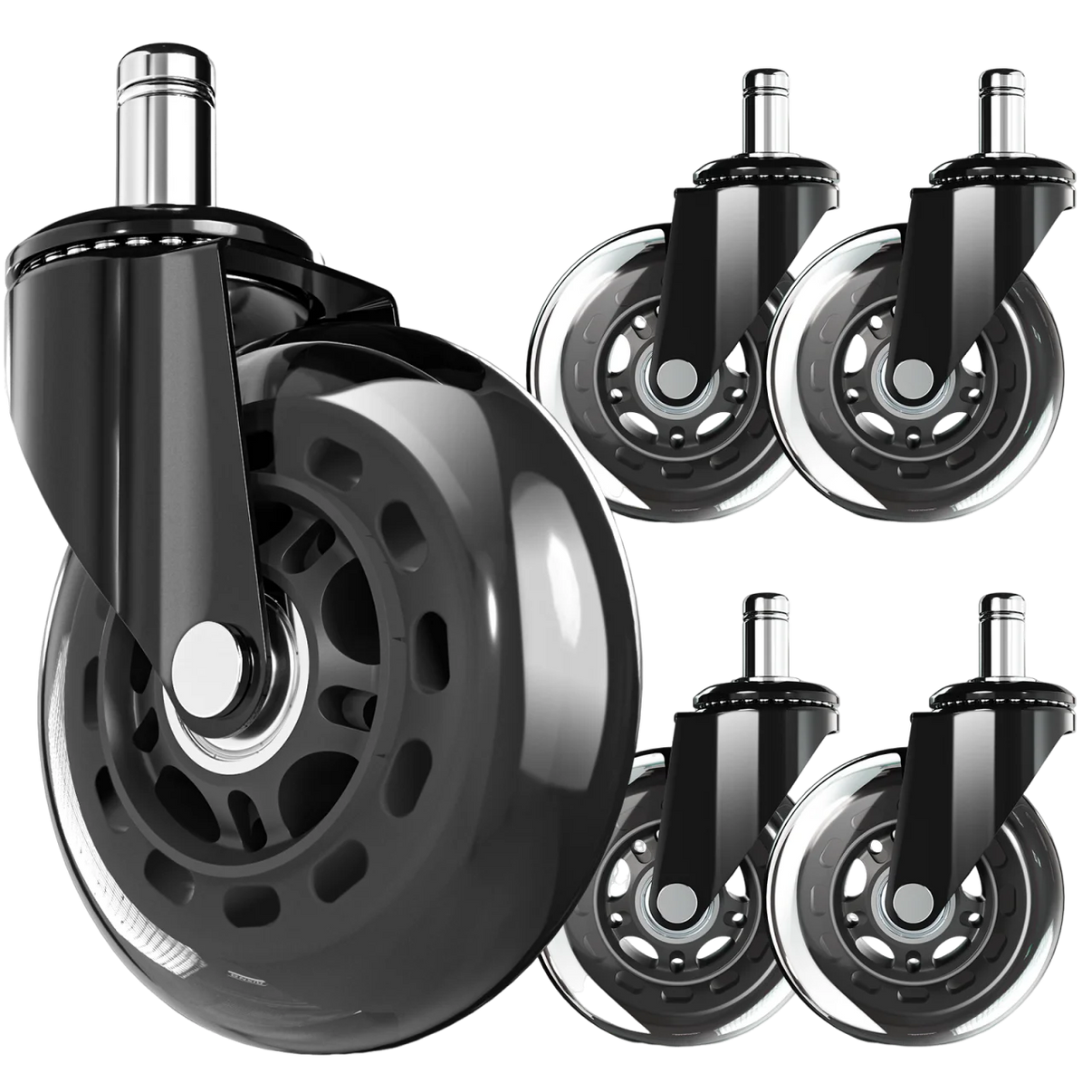 Heavy Duty PU Caster Wheel (Set) - GTRacing Gaming Chair