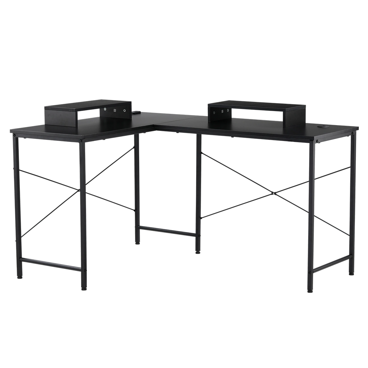 L -Shaped Series RGB Gaming Desk GTZ-410-WMT - GTRacing Gaming Chair