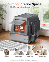 Cat Litter Box ACB07 Gray / 02