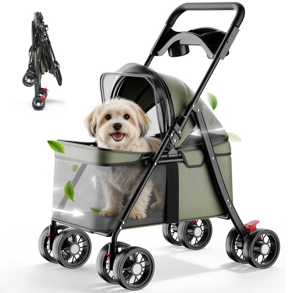 Pet Stroller PET-CART02 Green
