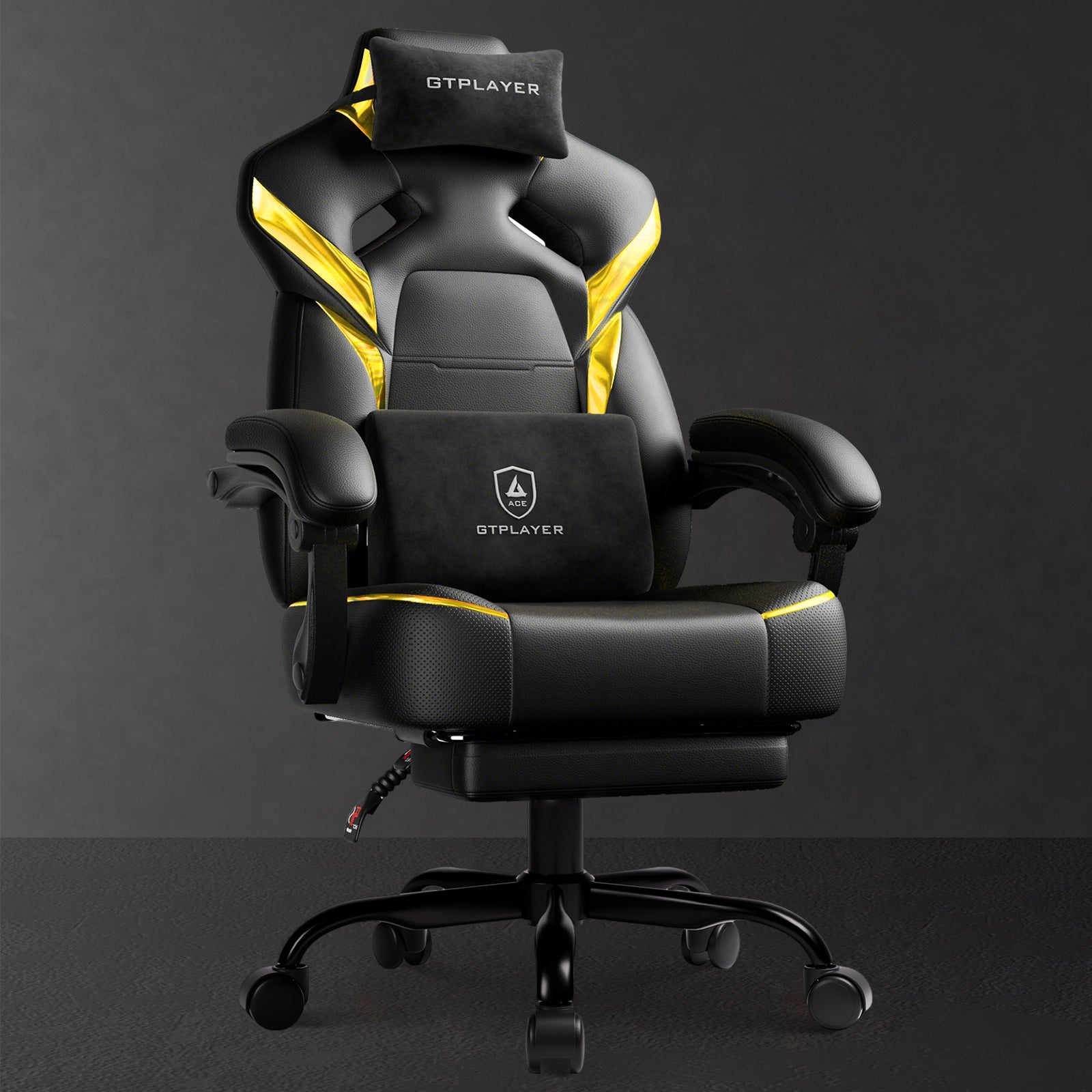 Leather Gaming Chair with Carbon Fiber Design | GTPLAYER ARMOR