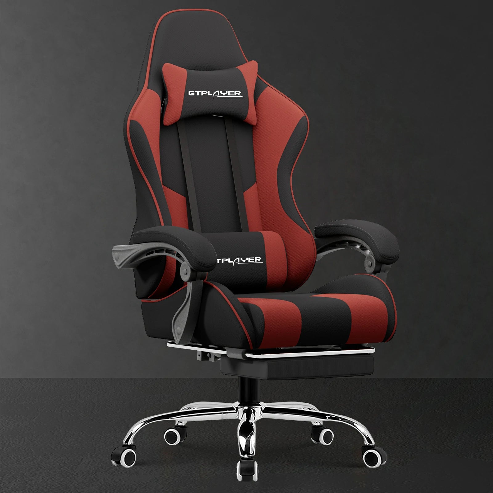 ゲーミングチェア　GT800A-RED Footrest Series GT800A Fabric | Gaming Chair - GTPlayer US