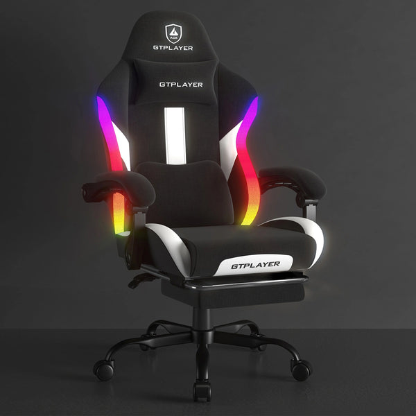 GTRacing GT905 RGB Aura LED Gaming Chair with Footest | GTRacing US