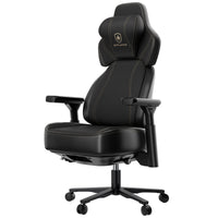 GTPLAYER Pantheon black gaming chair, three-quarter front view