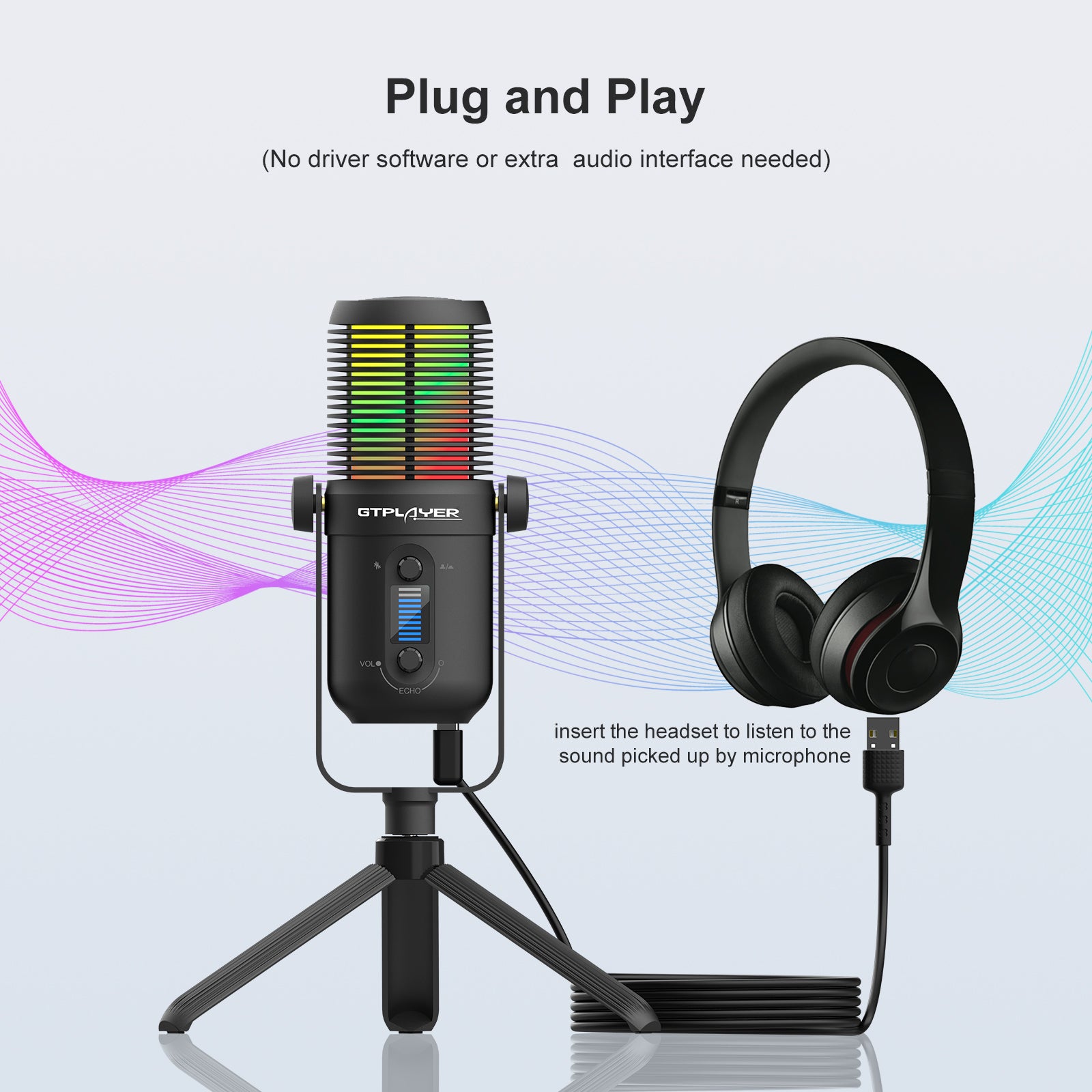 GTPLAYER PROFESSIONAL MICROPHONE/ MPA1-RGB