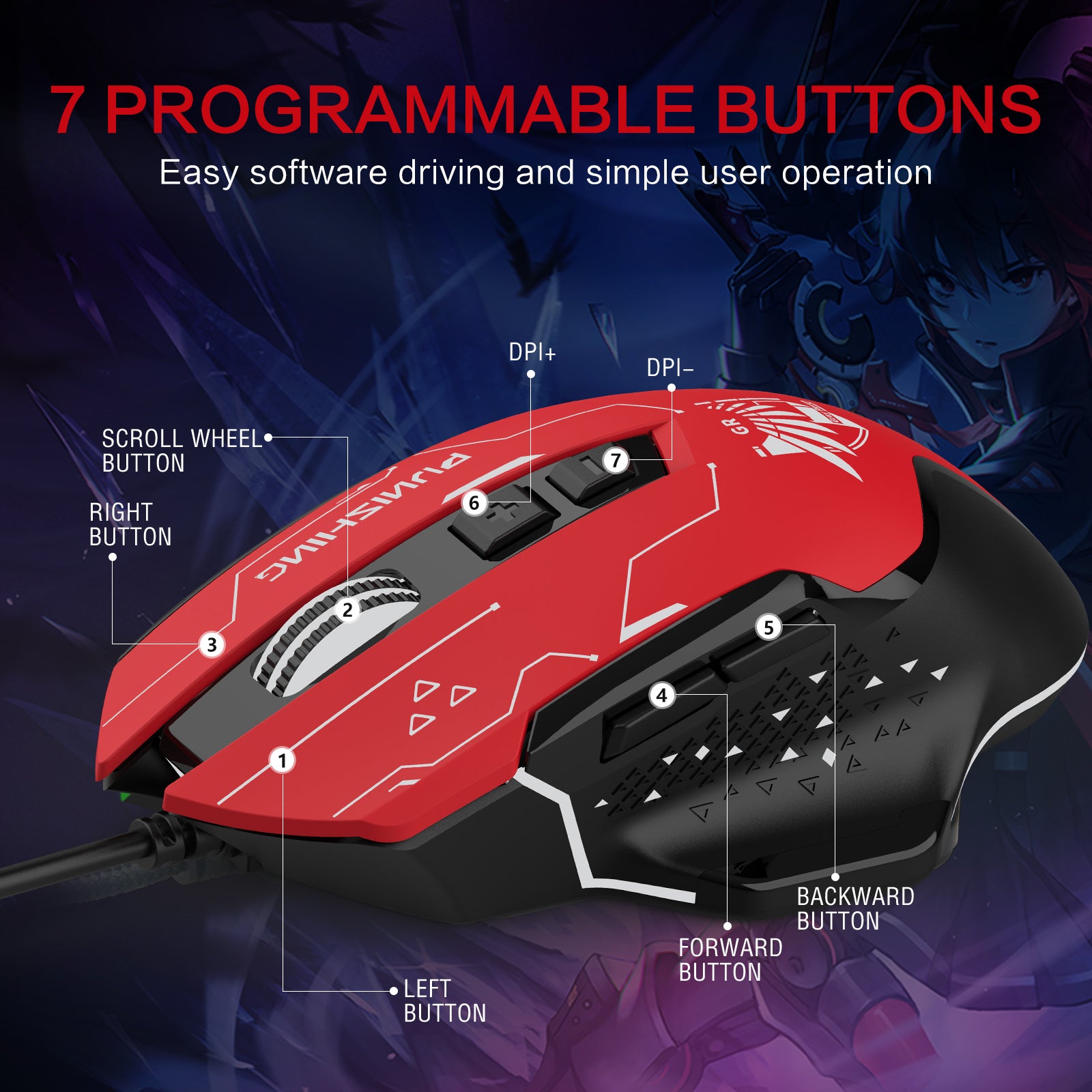 GTPLAYER  X PUNISHING: GRAY RAVEN SERIES SPECIAL GAMING MOUSE